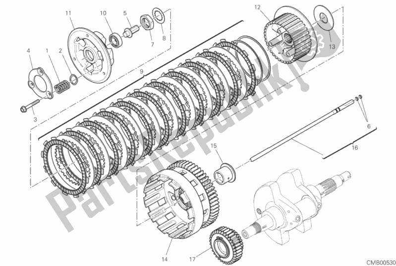 All parts for the Clutch of the Ducati Multistrada 950 S Touring 2020